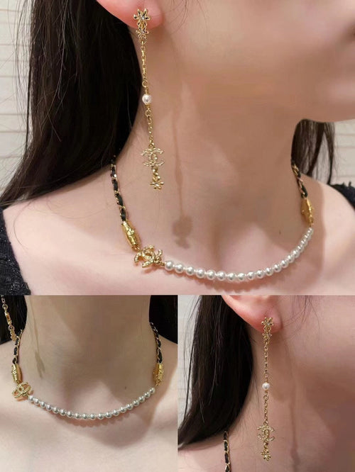 18K  Chanel Pearl Chain Necklace